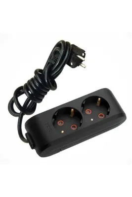 VİKO Ml-90133201 Multi-let 2li Priz Çocuk Korumalı Topraklı Klemensli 1 Metre Kablolu Siyah Grup Pri