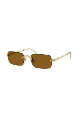 Ray-Ban Elif Optik RB 3928 001/83 ASAP Rocky Serisi 54 Ekartman UV400 Çerçevesiz Dikdörtgen Polarize Unisex Güneş Gözlüğü