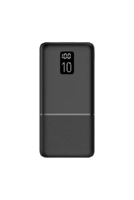 LOGIA Led Ekranlı Slim 10000mAh Powerbank Taşınabilir Şarj Cihazı Type-C / 2 USB / 3 Port Çıkış / Output 2