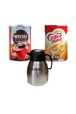 Nescafe Classic 1 Kg. + Coffee Mate 2 Kg + Büyük Termos