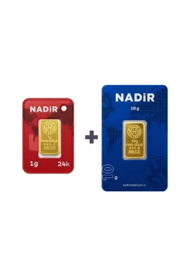 Nadir Gold 24 Ayar 11 Gram Külçe Altın (1 Adet 10 Gram Külçe Altın + 1 Adet 1 Gram Külçe Altın )