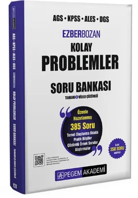 AGS - KPSS - ALES - DGS Ezberbozan Kolay Problemler Tamamı Video Çözümlü Soru Bankası