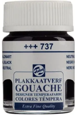Gouache Jar 16ml Guaj Boya Neutral Black / 737