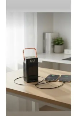 abnturk 80.000 Mah Taşınabilir Powerbank Güneş Enerjili Hızlı Şarj Tek Şarjla 100lerce Şarj İmkanı Led Fener