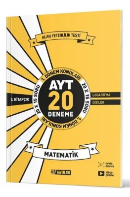 AYT Matematik 20'li İlk Dönem Deneme 3. Kitap