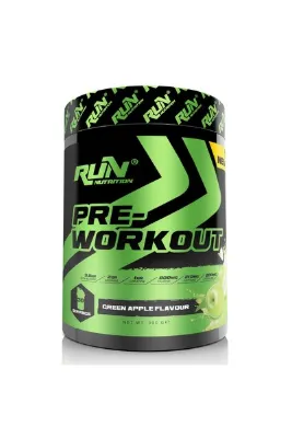 Run Nutrition Pre-Workout Yeşil Elma Aromalı - 300g - 30 Servis