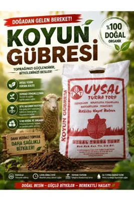 UYSAL 20 Lt. Organik Koyun Gübresi, Çiçek, Bitki Yetiştirme Coşturmak İçin Gübre