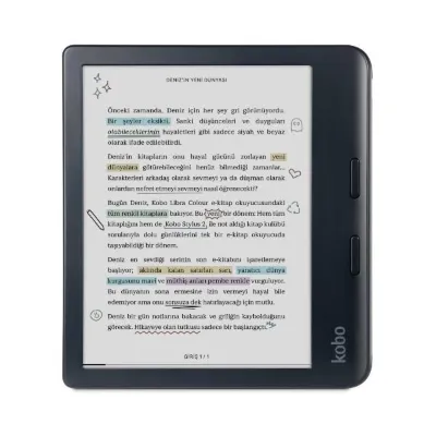 Kobo Libra Colour E-Kitap Okuyucu Siyah