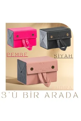 Look Rich 3'ü Bir Arada Hediye paketi- El Yapımı Deri 4'lü Gözlük Taşıma Ve Saklama Çantaları