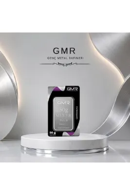 GMR Sertifikalı 50 gr Külçe Gümüş 999 Ayar