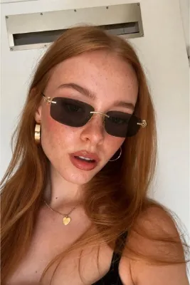 Goldmine Unisex Premium Köşeli Toffy Güneş Gözlüğü UV400 Siyah | Kılıf ve Silme Bezi Hediyeli