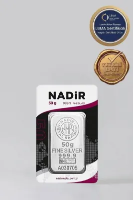 Nadir Gold 50 GR Külçe Gümüş