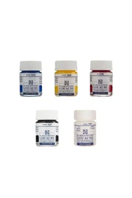 Gouache Jar 16ml Guaj Boya 5 Ana Renk Set