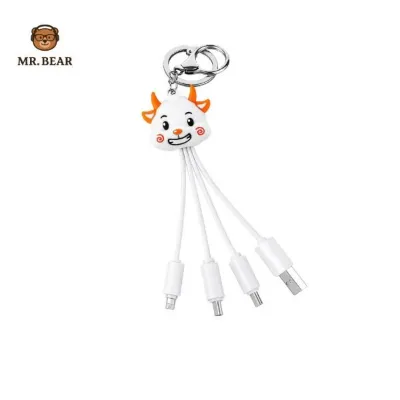 Mr.Bear Keçi Figürlü Taşınabilir Anahtarlık ve Şarj Kablosu