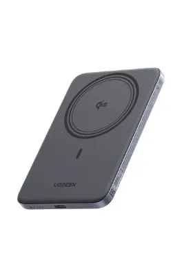 Ugreen MagFlow Air 5.000 mAh MagSafe Wireless Hızlı Şarj Kablosuz Powerbank 20W USB-C+15W Gri 75984B