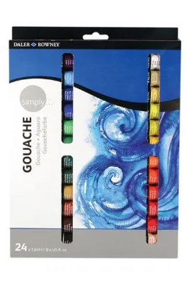 Daler-Rowney Simply Guaj Boya 24 Renk x 12 ml.