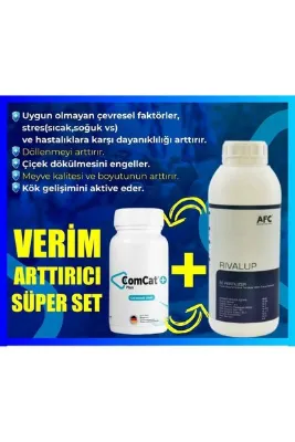 ZİROS COMCAT250 GR +RİVALUP1 LT AMİNOASİT YOSUN SICA SOGUK STRES VERİM ARTIŞI ÇİÇEK SORUNU SEBZE MEYVE