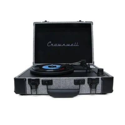 Crown Well C1307 Hoparlörlü Çantalı Pikap Gri - Siyah