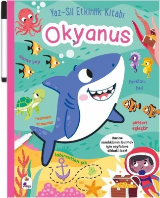 Okyanus: Yaz - Sil Etkinlik Kitabı (Kalemli)