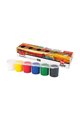 Red Apple Guaj Boya 6 Renk 25 Ml Sıralı Set
