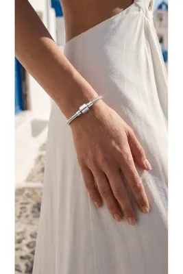 Lavista Silver Düz Silindir Gümüş Bileklik