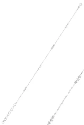Söğütlü Silver Gümüş rodyumlu zirkon taşlı kayan yıldız bileklik SGTL12503RODAJ