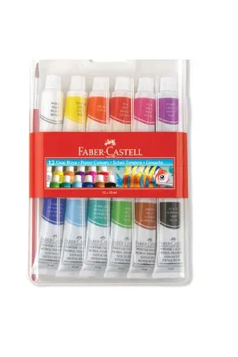 Faber Castell Yeni Tüp Guvaş Boya 12 Renk