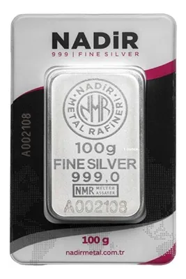 Tuğrul Kuyumculuk 100 Gram Külçe Gümüş 999 Ayar