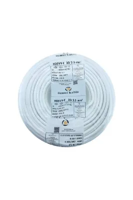 ÖZNUR 25 METRE 3X2.5 mm%100 Bakır BEYAZ TTR Elektrik Kablosu