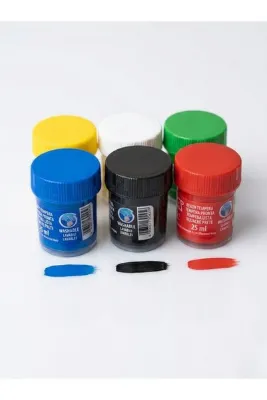 The Monarch Co Yıkanabilir 6’lı Tempera Parmak Guaj Boya Seti (6 x 25 ml) - Çocuklar İçin Güvenli, Canlı Renkler