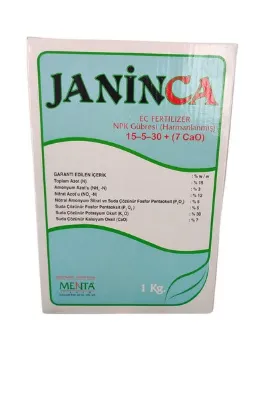 menta tarım JANİNCA 15-5-30 Tüm Meyve ve Sebzeler İçin Yaprak Gübresi 1KG