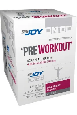 Bigjoy Preworkout On The Go Orman Meyveli Pre Workout 20*15gr Güç Ve Performans Aminoasit