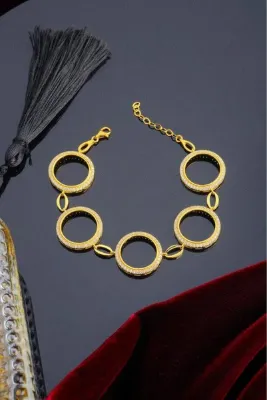 innuendo jewelery 925 Ayar Gümüş Beşli Çeyrekli Bileklik