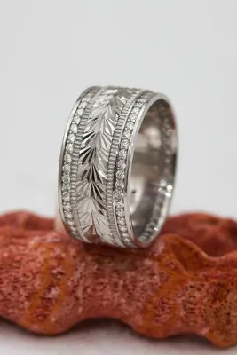 Silver Self Gümüş Alyans Yıldızlı