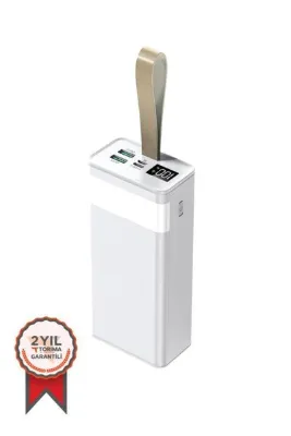 Torima Taşınabilir Batarya 30000 Mah Hızlı Şarj Dijital Göstergeli 22,5W Powerbank TRM-1033 Beyaz