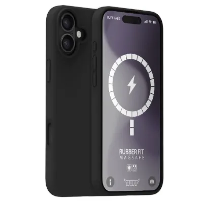 Buff iPhone 16 Plus Magsafe Rubber Kılıf-Siyah