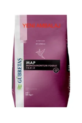 GÜBRETAŞ Map 12 61 0 Mono Amonyum Fosfat Yaprak Damla Sulama Azot Fosfor Gübre 25kg
