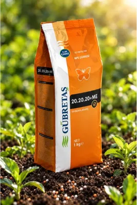 GÜBRETAŞ 20.20.20 - Toz Gübre (1 KG) Ürün Hologramlı Paket