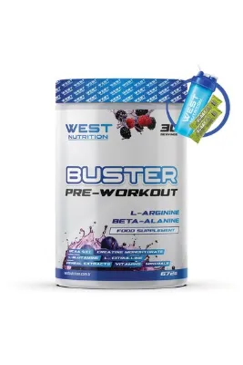 West Nutrition Buster PreWorkout Sitrülin L Arjinin Beta Alanin 672 gram 30 Servis Orman Meyveli