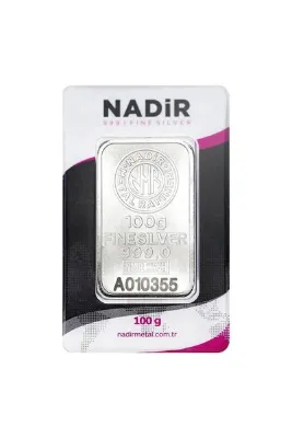 Nadir Gold Rimagold Nadirgold 100 gr Gümüş Külçe