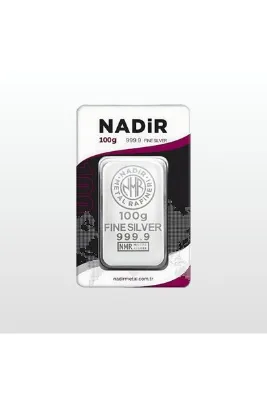 NADİR AltınDenizi 100 Gram Gümüş 999.9 Külçe Gümüş