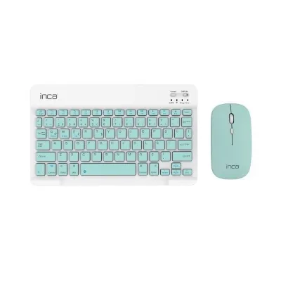 Inca IBK-562Y Bluetooth Klavye & Mouse Set Yeşil