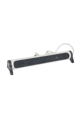 Legrand MULTISCH 5X2P+T PFUSB 1.5M B/N
