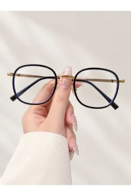 PİYESBOUTİQUE Aura Oval 47 Ekartman Kemik Şeffaf Kadın Erkek Unisex Mavi Işık Korumalı Ekran Gözlüğü Gözlük