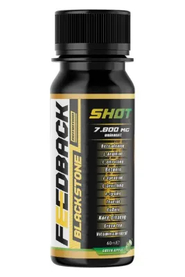 Feedback Nutrition Black Stone Pre-workout 60 Ml Tekli Shot Yeşil Elma Aromalı
