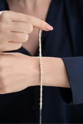 Silvano Jewelry 925 Ayar Gümüş Su Yolu Bileklik