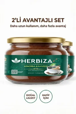 HERBİZA Hindiba Kahvesi 2'Lİ 120 Kullanım %100 Çözünebilir Şekersiz Katkısız