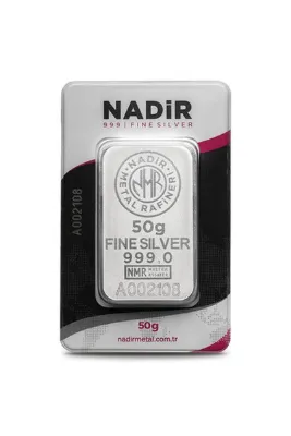 Harem Altın 50 Gram Gümüş Külçe