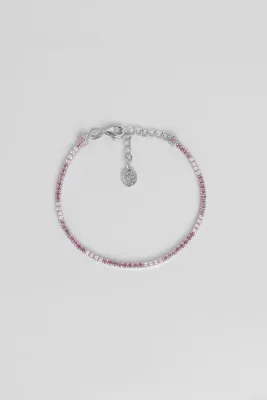 So CHIC... Gökkuşağı Dansı 18 Ayar Beyaz Altın Kaplama 19 Cm Su Yolu Bileklik