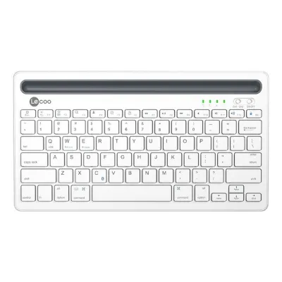 Lecoo BK100 Çoklu Cihaz ile Uyumlu Şarj Edilebilir Kablosuz Bluetooth Türkçe Q Klavye Beyaz